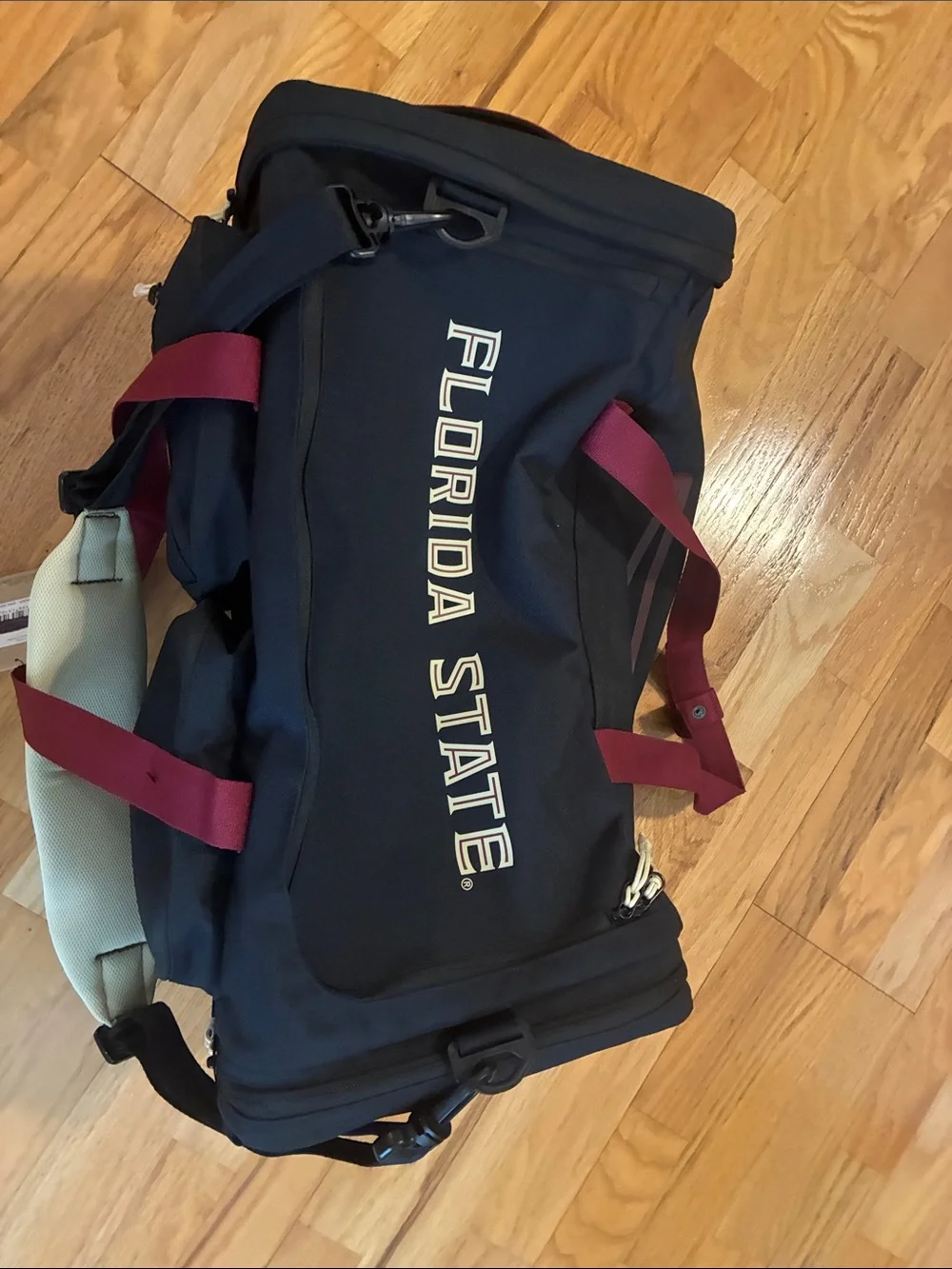 Nike Black FSU Duffel Bag with Garnet & Gold Accents